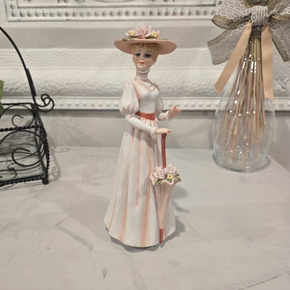 Vintage Enesco Imports Corp Victorian Porcelain Ladies Figurines - Picture 3 of 16
